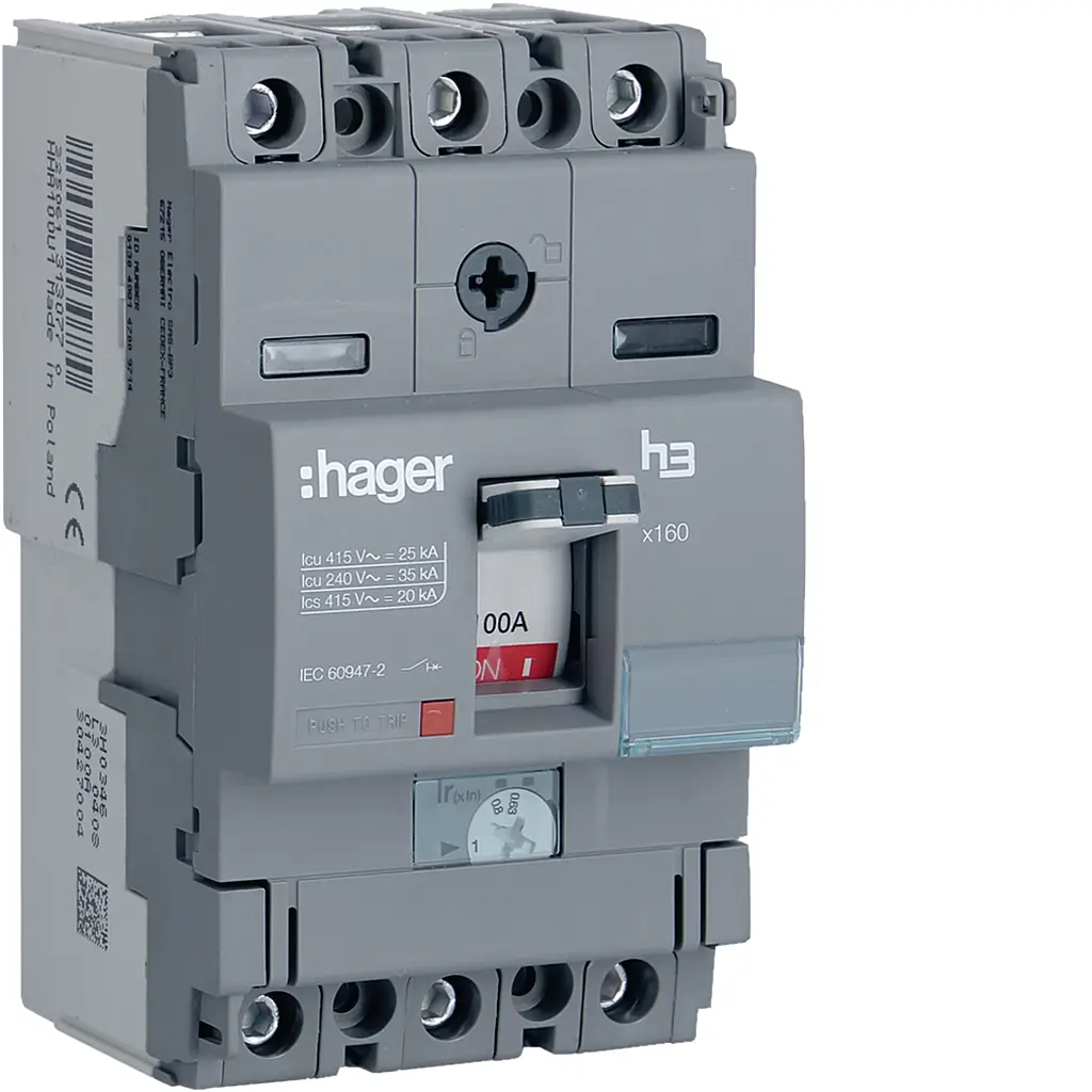 100A 25kA KOMPAKT ŞALTER (HHA100U) Hager - 1
