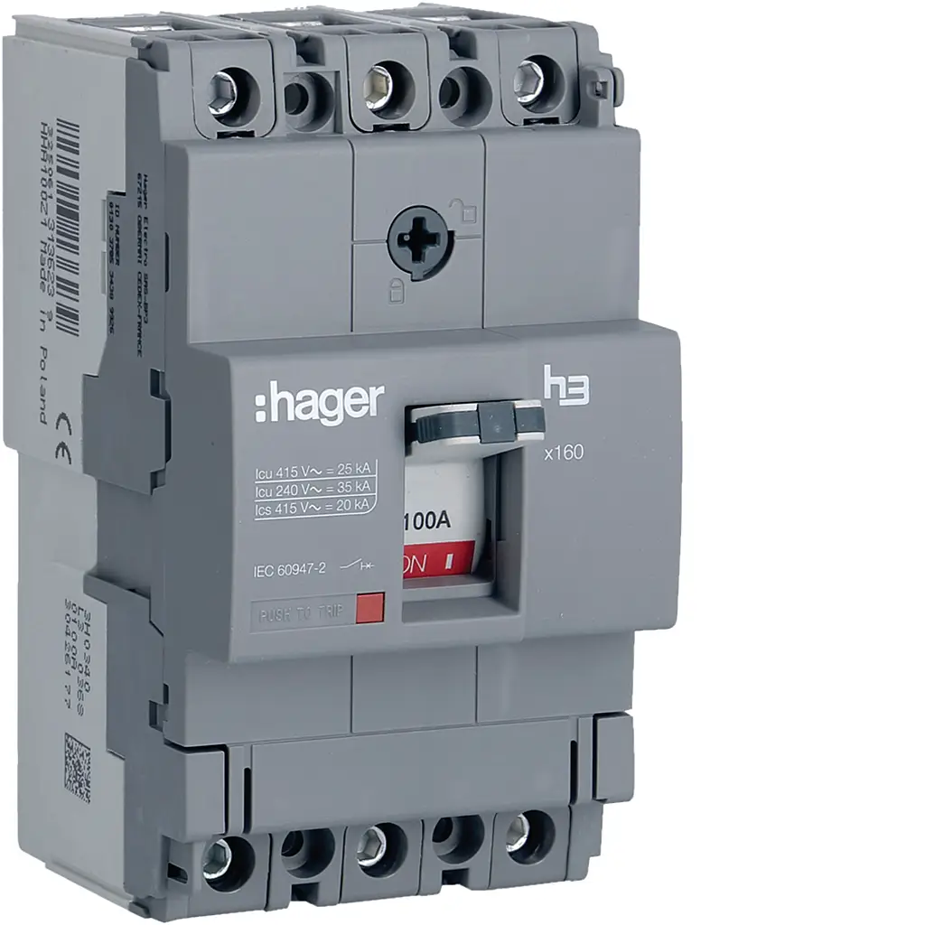 100A 25kA KOMPAKT ŞALTER (HHA100Z) Hager - 1