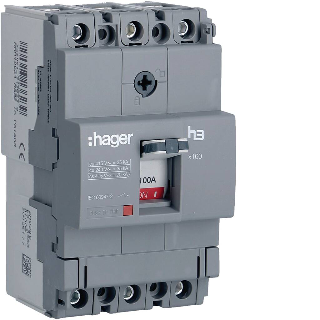 100A 25kA KOMPAKT ŞALTER (HHA100Z) Hager - 2