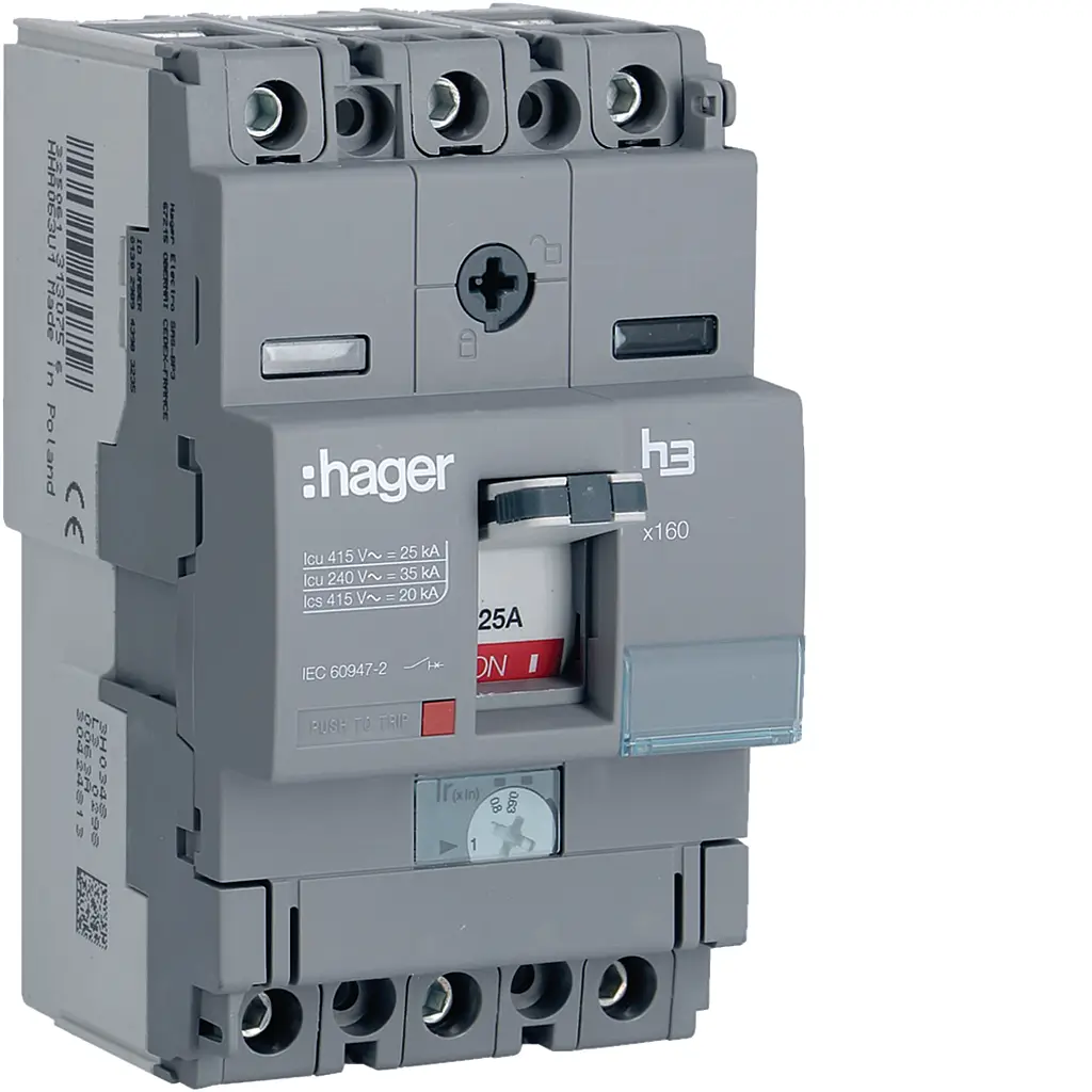 160A 25kA KOMPAKT ŞALTER (HHA025U) Hager - 1