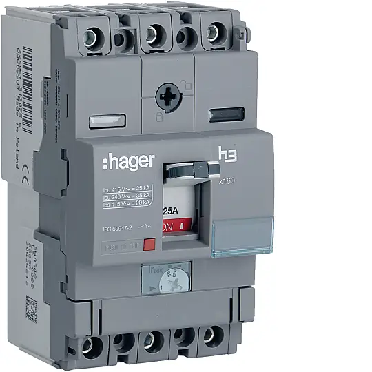 160A 25kA KOMPAKT ŞALTER (HHA025U) Hager - 2