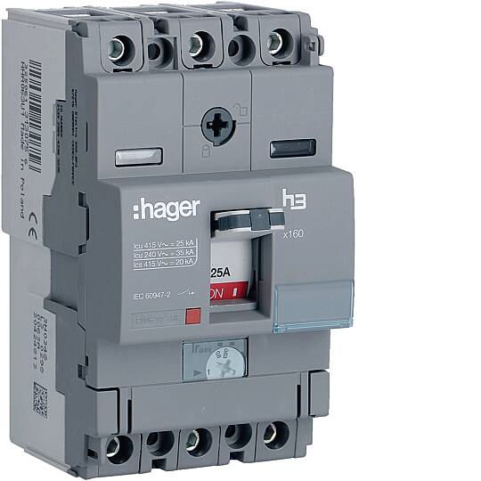 160A 25kA KOMPAKT ŞALTER (HHA025U) Hager - 3