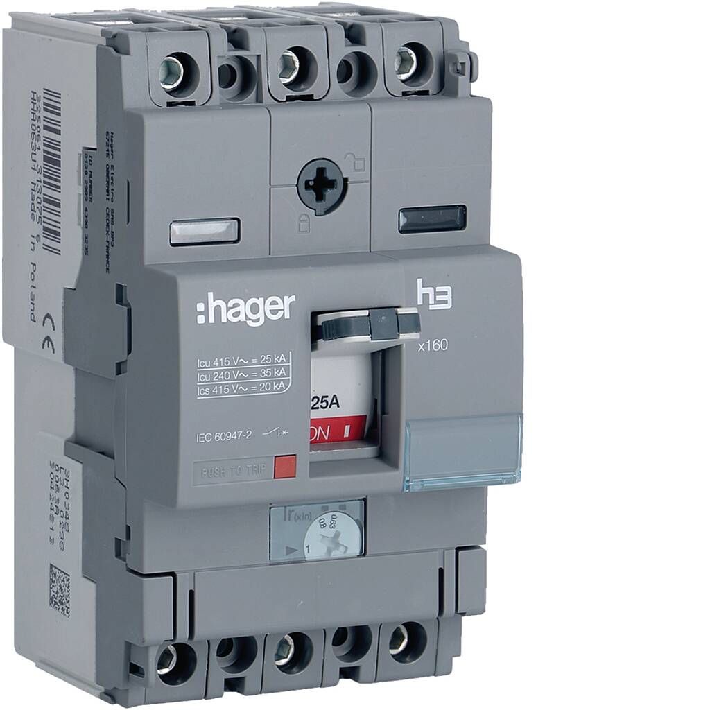 160A 25kA KOMPAKT ŞALTER (HHA025U) Hager - 3