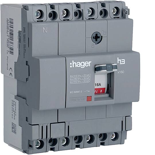 16A 25kA 4P KOMPAKT ŞALTER Hager - 3