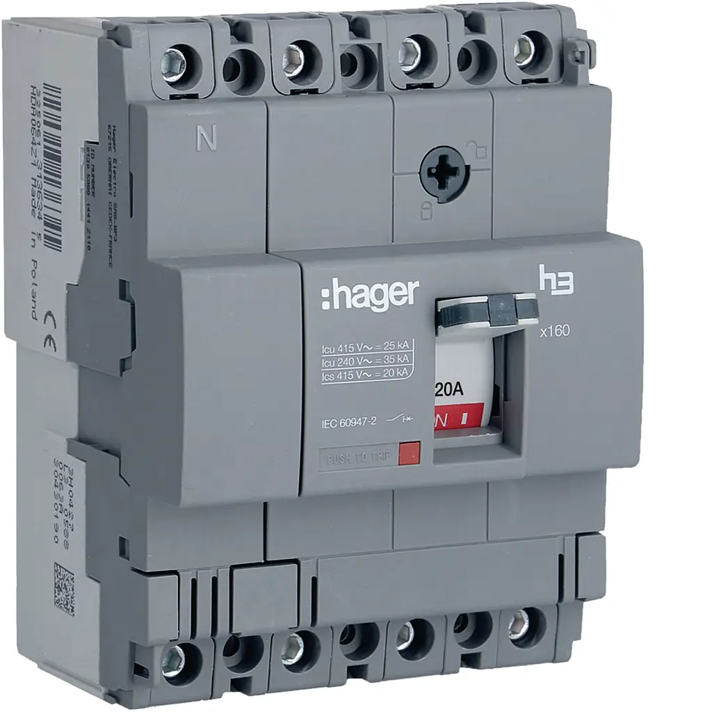 20A 25kA 4P KOMPAKT ŞALTER Hager - 1