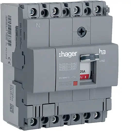 25A 25kA 4P KOMPAKT ŞALTER Hager