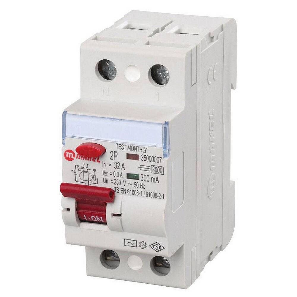 2x25A 300MA -AC- Kaçak Akım Koruma ŞALTER (Yangın Korumalı) Makel - 1