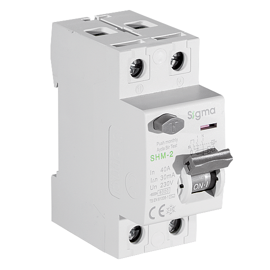 2x40A 30mA 6kA AC TİPİ Kaçak Akım Koruma Şalteri Sigma - 2