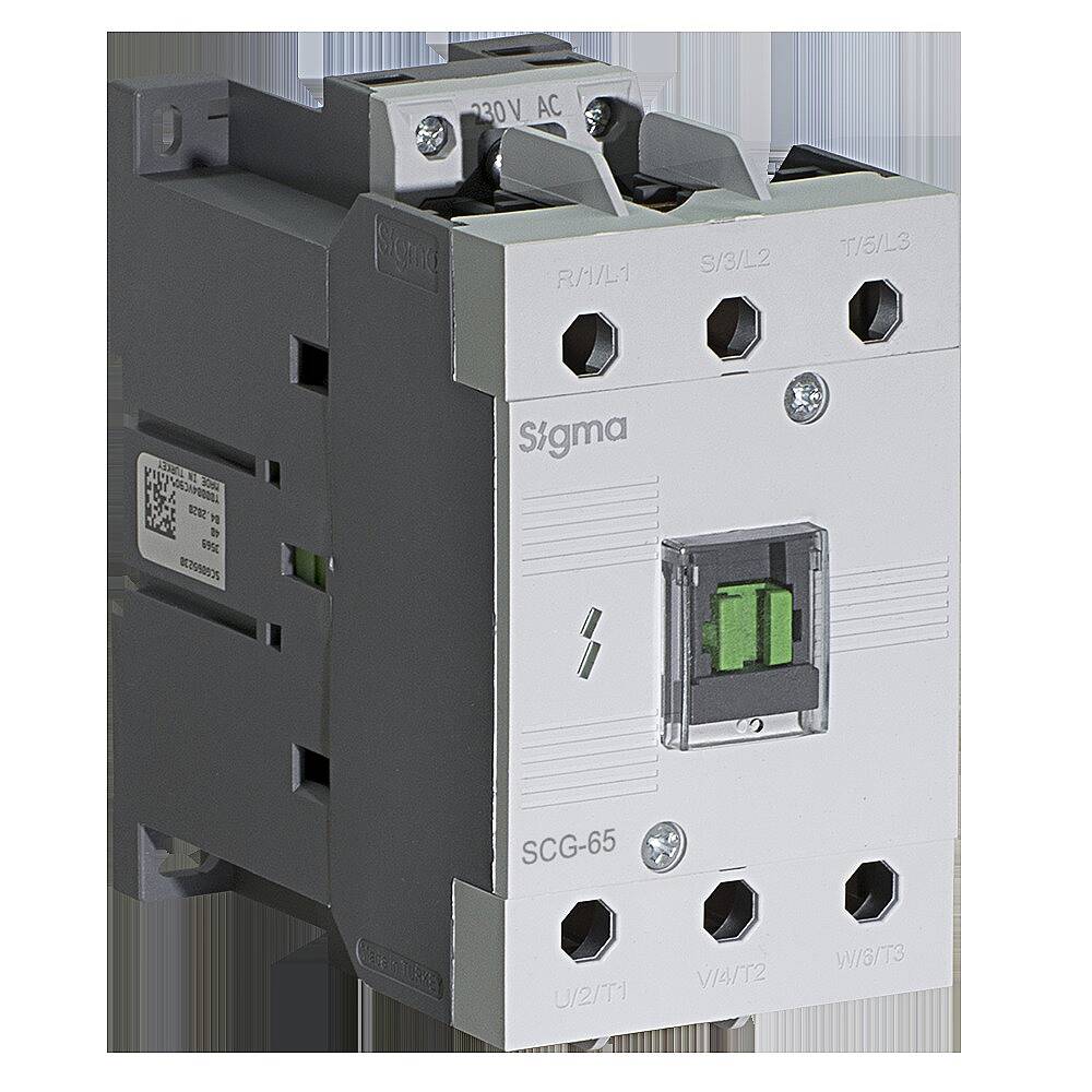3P 30kW 65A ÇİFT Bobin Girişli GÜÇ KONTAKTÖRÜ Sigma - 1
