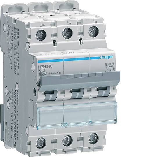 3x40A 10kA B EĞRİSİ W OTOMATİK SİGORTA Hager