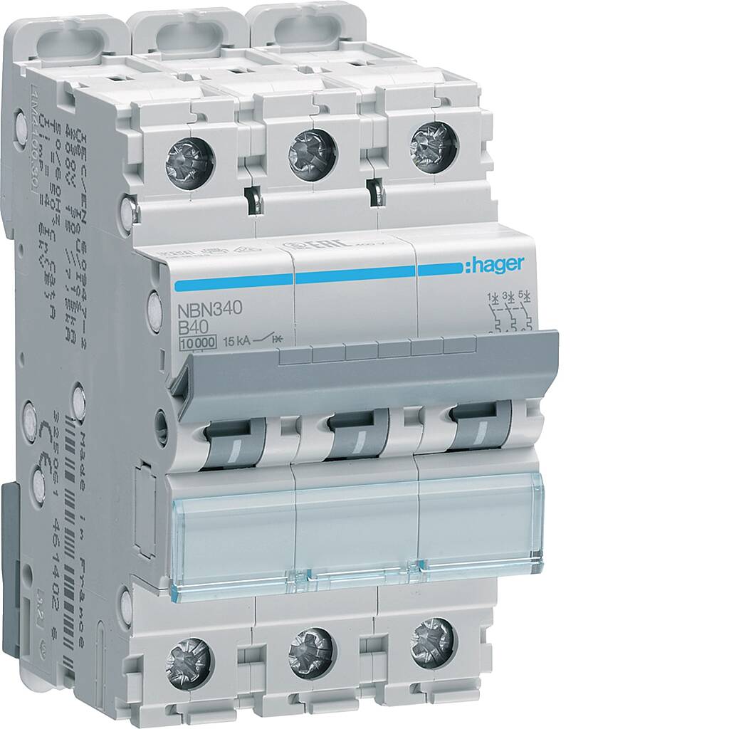 3x40A 10kA B EĞRİSİ W OTOMATİK SİGORTA Hager - 1