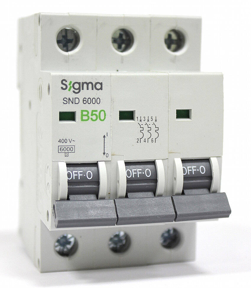 3x50A 6kA B TİPİ W OTOMATİK SİGORTA Sigma - 1