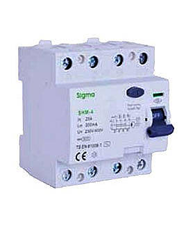 4x63A 300mA 6kA AC TİPİ Kaçak Akım Koruma Şalteri Sigma - 1