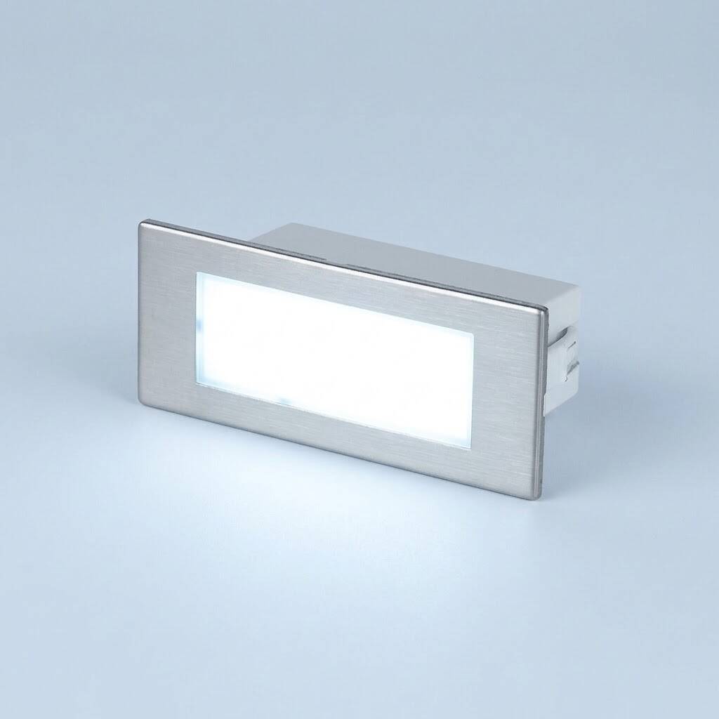 ACK 1,5W 6500K Beyaz Sensörlü Sıva Altı LED Merdiven ve Duvar Apliği (Saten Kasa) AH07-01034 - 3