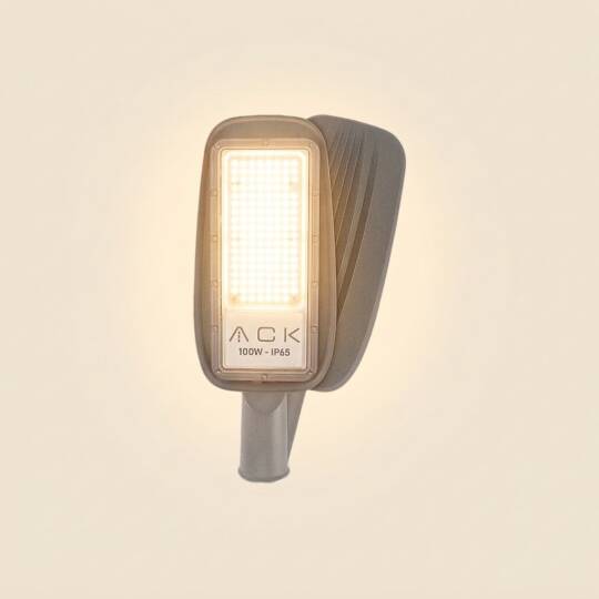 ACK 100W 3000K Günışığı 10.950 lm LED Sokak Armatürü (Gri) AT41-19100 - 3