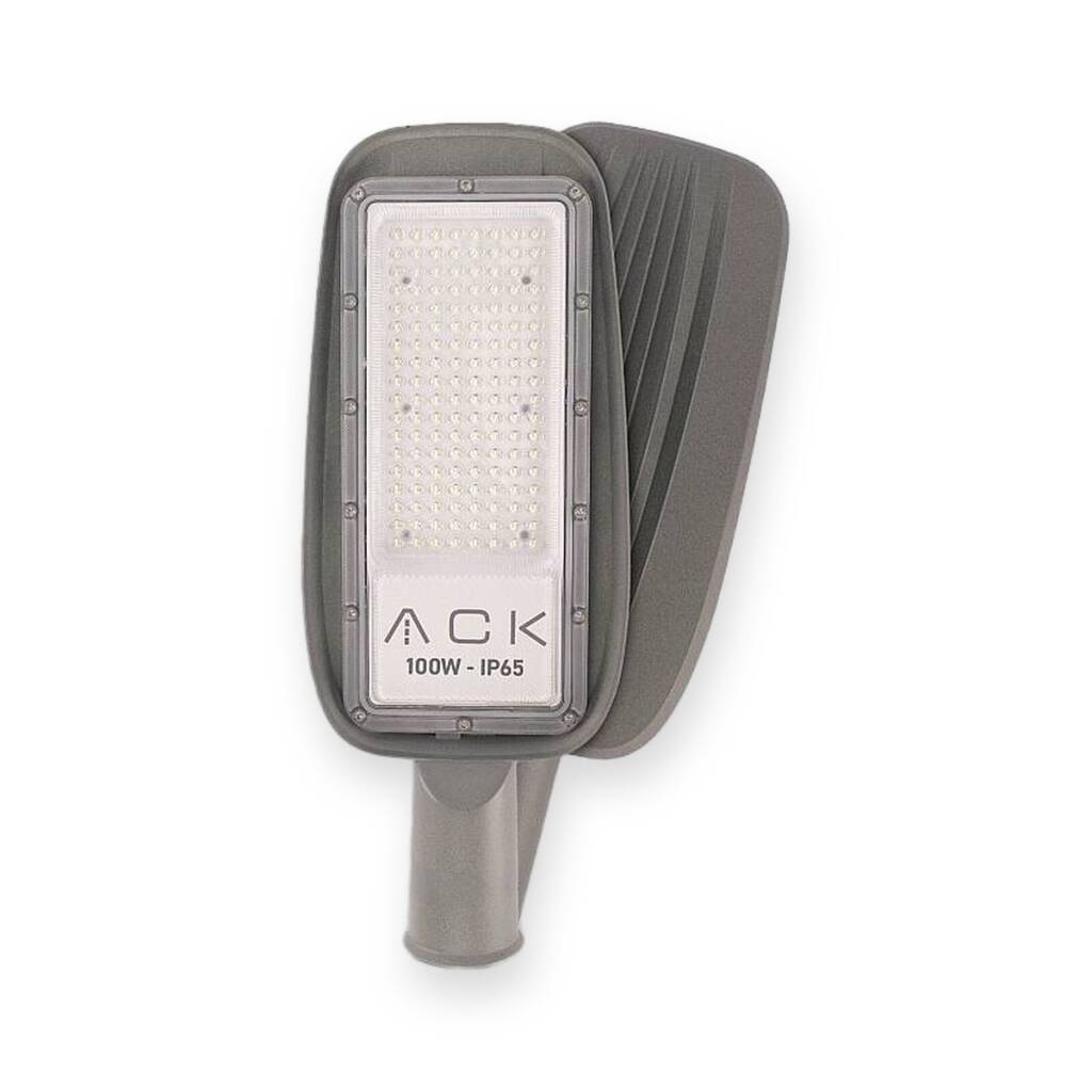 ACK 100W 4000K Ilık Beyaz 10.950 lm LED Sokak Armatürü (Gri) AT41-19110 - 1
