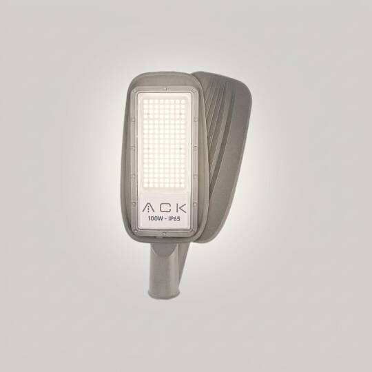 ACK 100W 4000K Ilık Beyaz 10.950 lm LED Sokak Armatürü (Gri) AT41-19110 - 3