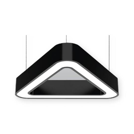 ACK 105W Geniş Çaplı Dekoratif Linear Sarkıt Armatür 100cmx100cm Üçgen Siyah Kasa AL02-04101