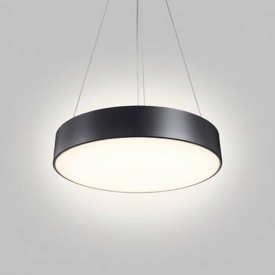 ACK 105W Geniş Çaplı Dekoratif Linear Sarkıt Armatür Ø80 cm Yuvarlak Dolu (Davul) Siyah Kasa AL02-08801 - 3
