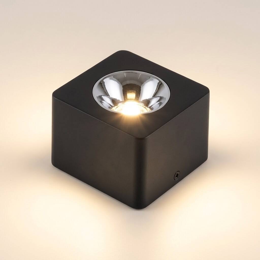 ACK 10W 3000K Günışığı 1000lm Kamaşma Önleyici Tekli Sıva Üstü Spot (102x102 mm Siyah Kasa) AH12-01101 - 3