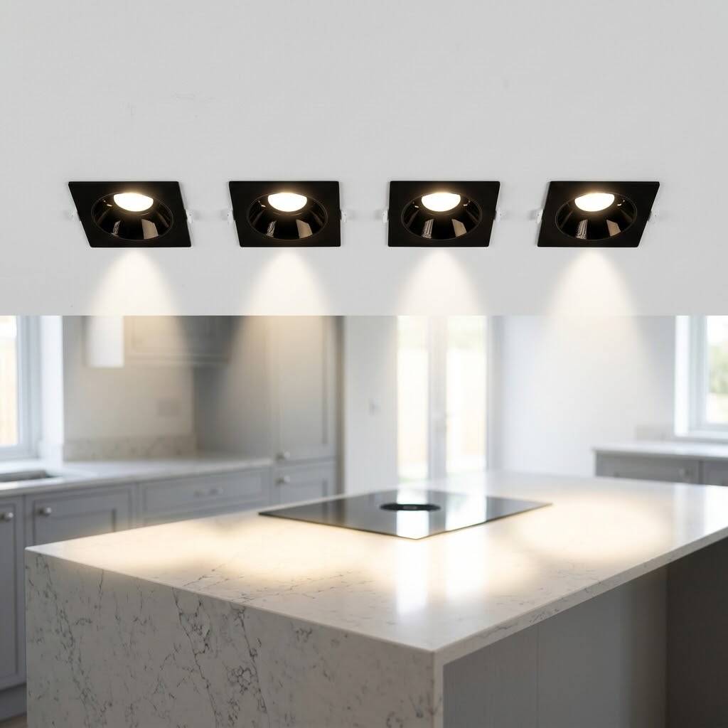 ACK 10W 3000K Günışığı 850lm Kamaşma Önleyici (Dark Light) Sıva Altı Kare Spot (88x88 mm Siyah Kasa) AD10-01501 - 2
