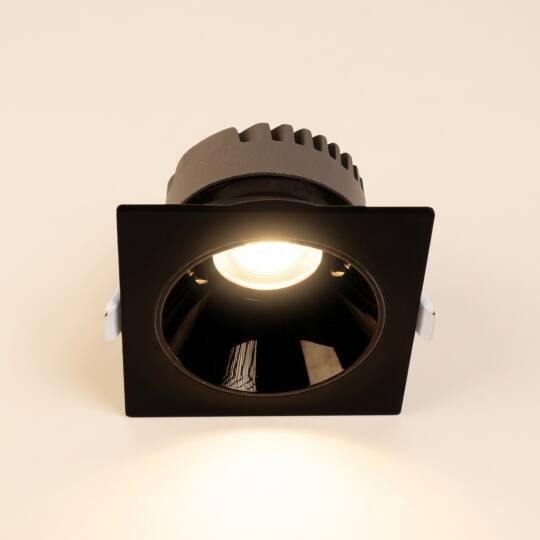 ACK 10W 3000K Günışığı 850lm Kamaşma Önleyici (Dark Light) Sıva Altı Kare Spot (88x88 mm Siyah Kasa) AD10-01501 - 3