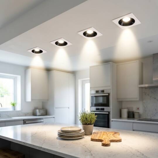 ACK 10W 4000K Ilık Beyaz 870lm Kamaşma Önleyici (Dark Light) Sıva Altı Kare Spot (88x88 mm Beyaz Kasa) AD10-01510 - 2