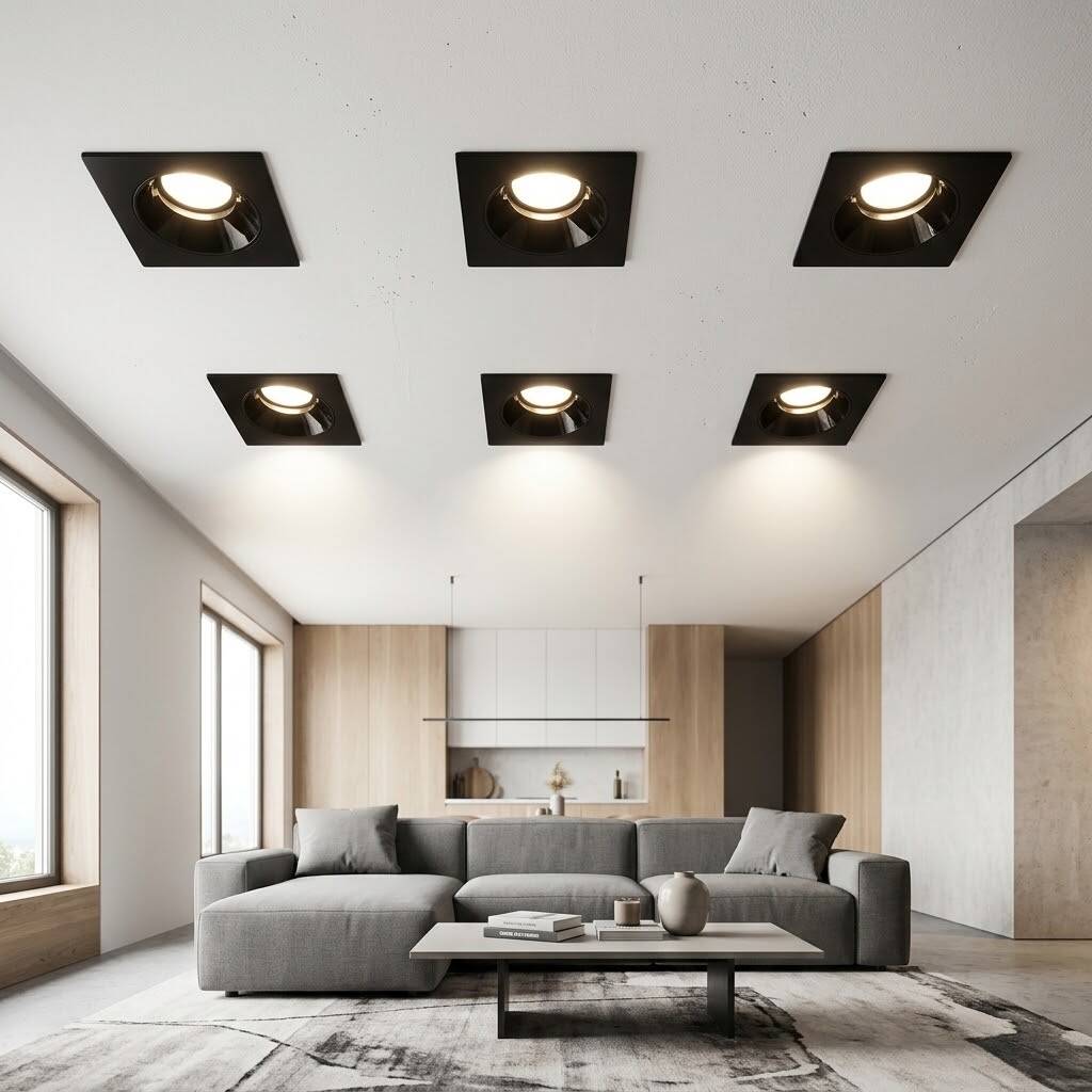 ACK 10W 4000K Ilık Beyaz 870lm Kamaşma Önleyici (Dark Light) Sıva Altı Kare Spot (88x88 mm Siyah Kasa) AD10-01511 - 2