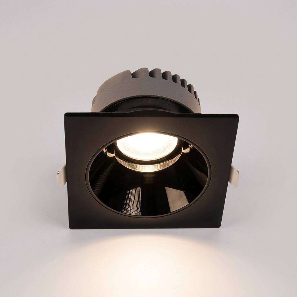 ACK 10W 4000K Ilık Beyaz 870lm Kamaşma Önleyici (Dark Light) Sıva Altı Kare Spot (88x88 mm Siyah Kasa) AD10-01511 - 3