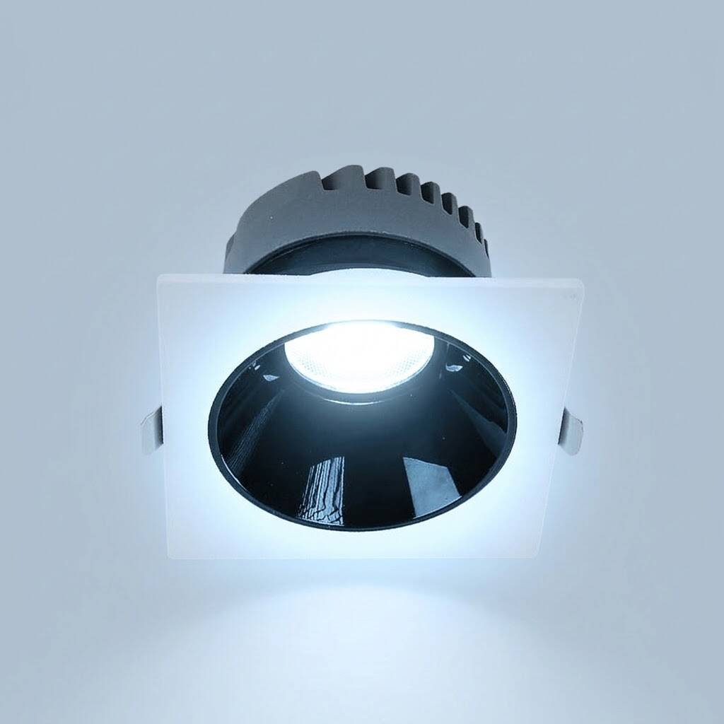 ACK 10W 6500K Beyaz 890lm Kamaşma Önleyici (Dark Light) Sıva Altı Kare Spot (88x88 mm Beyaz Kasa) AD10-01530 - 3