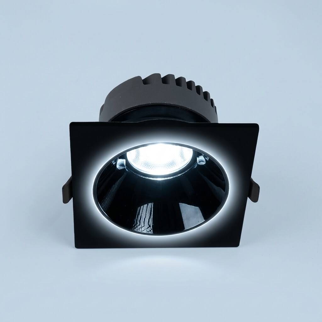 ACK 10W 6500K Beyaz 890lm Kamaşma Önleyici (Dark Light) Sıva Altı Kare Spot (88x88 mm Siyah Kasa) AD10-01531 - 3