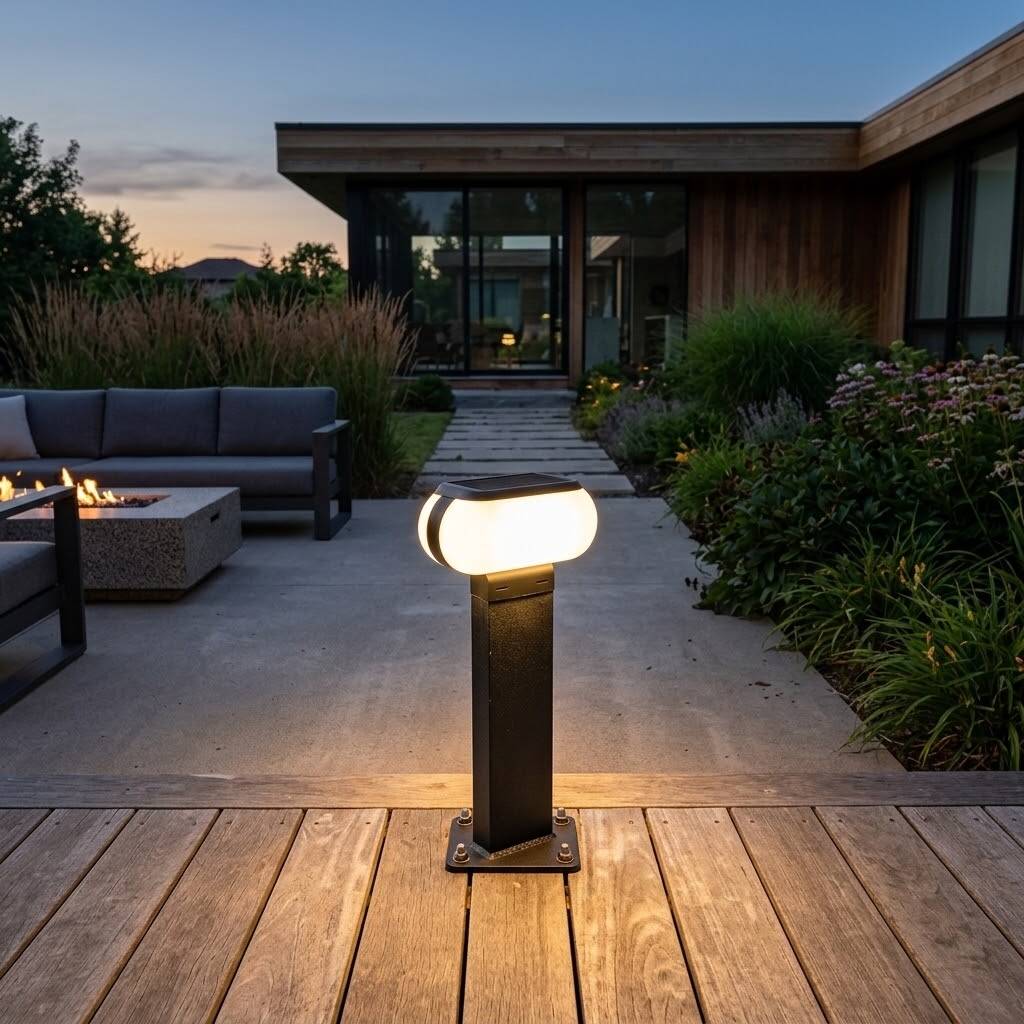 ACK 10W 3000K Günışığı 700 lm Solar LED Duvar Armatürü (Siyah) AG40-01602 - 2