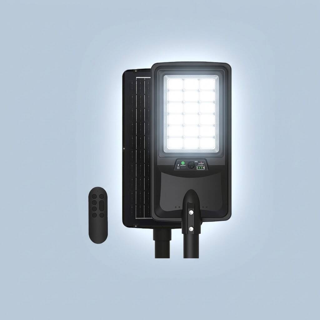 ACK 120W 6500K Beyaz Solar LED Sokak Armatürü (Siyah) AT42-09131 - 3
