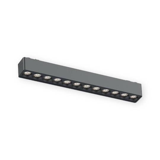 ACK 12W CCT (3 Renk) 48V Magnetik Ray Armatürü Çoklu Dot (Izgara) Siyah Kasa AD45-02291