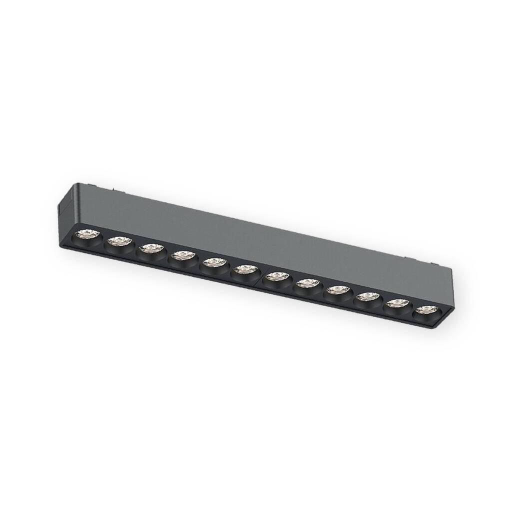 ACK 12W CCT (3 Renk) 48V Magnetik Ray Armatürü Çoklu Dot (Izgara) Siyah Kasa AD45-02291 - 1