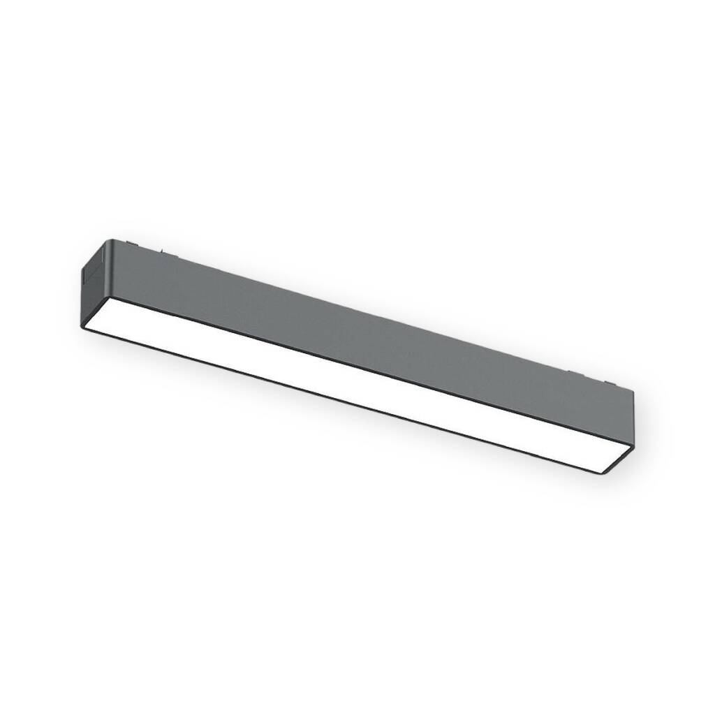 ACK 12W CCT (3 Renk) 48V Magnetik Ray Armatürü Düz (Lineer) Siyah Kasa AD45-01191 - 1