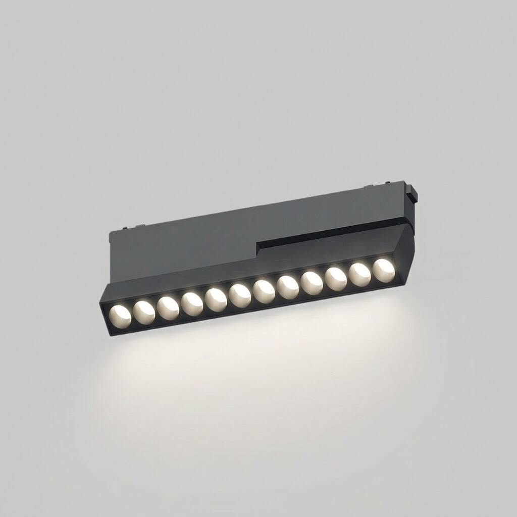 ACK 12W CCT (3 Renk) 48V Magnetik Ray Armatürü Hareketli Açılı Dot (Izgara) Siyah Kasa AD45-04291 - 3