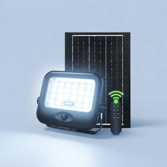 ACK 150W 6500K Beyaz Sensörlü Solar LED Projektör (Siyah) AT65-19432 - 3