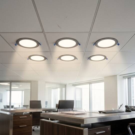 ACK 15W 3000K Günışığı 1350lm Sıva Altı Yuvarlak Led Panel (Ø190 mm Siyah Kasa) AP01-01501 - 2
