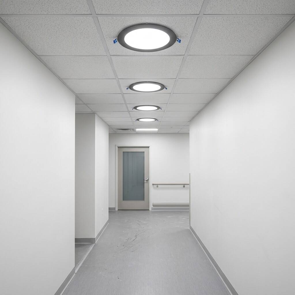 ACK 15W 4000K Ilık Beyaz 1350lm Sıva Altı Yuvarlak Led Panel (Ø190 mm Siyah Kasa) AP01-01511 - 2