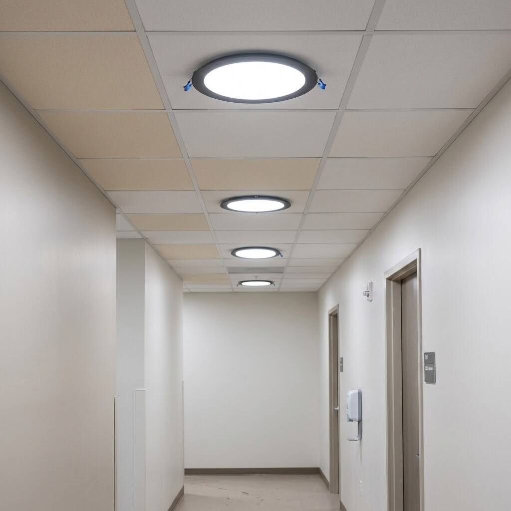 ACK 15W 6500K Beyaz 1350lm Sıva Altı Yuvarlak Led Panel (Ø190 mm Siyah Kasa) AP01-01531 - 2