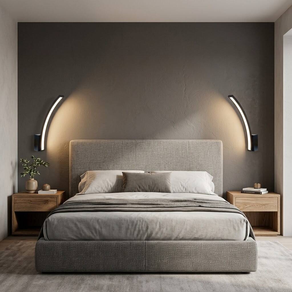 ACK 15W Dekoratif LED Linear Armatür h:30 cm Yarım Ay Siyah Kasa AL02-00601 - 2