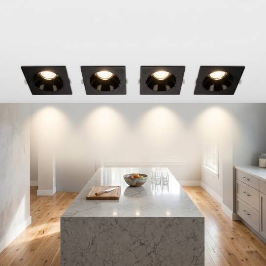 ACK 18W 3000K Günışığı 1530lm Kamaşma Önleyici (Dark Light) Sıva Altı Kare Spot (115x115 mm Siyah Kasa) AD10-02501 - 2