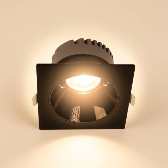 ACK 18W 3000K Günışığı 1530lm Kamaşma Önleyici (Dark Light) Sıva Altı Kare Spot (115x115 mm Siyah Kasa) AD10-02501 - 3