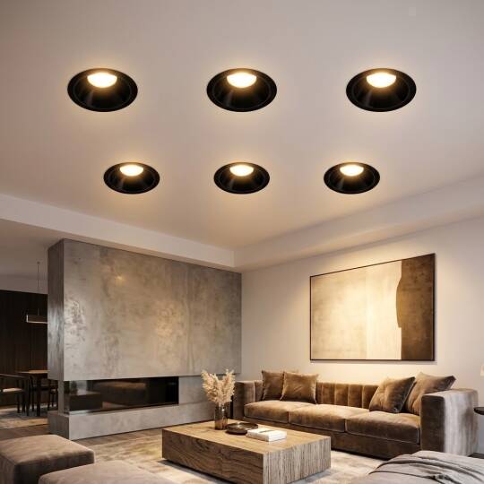 ACK 18W 3000K Günışığı 1530lm Kamaşma Önleyici (Dark Light) Sıva Altı Spot (Ø104 mm Siyah Kasa) AD10-02101 - 2