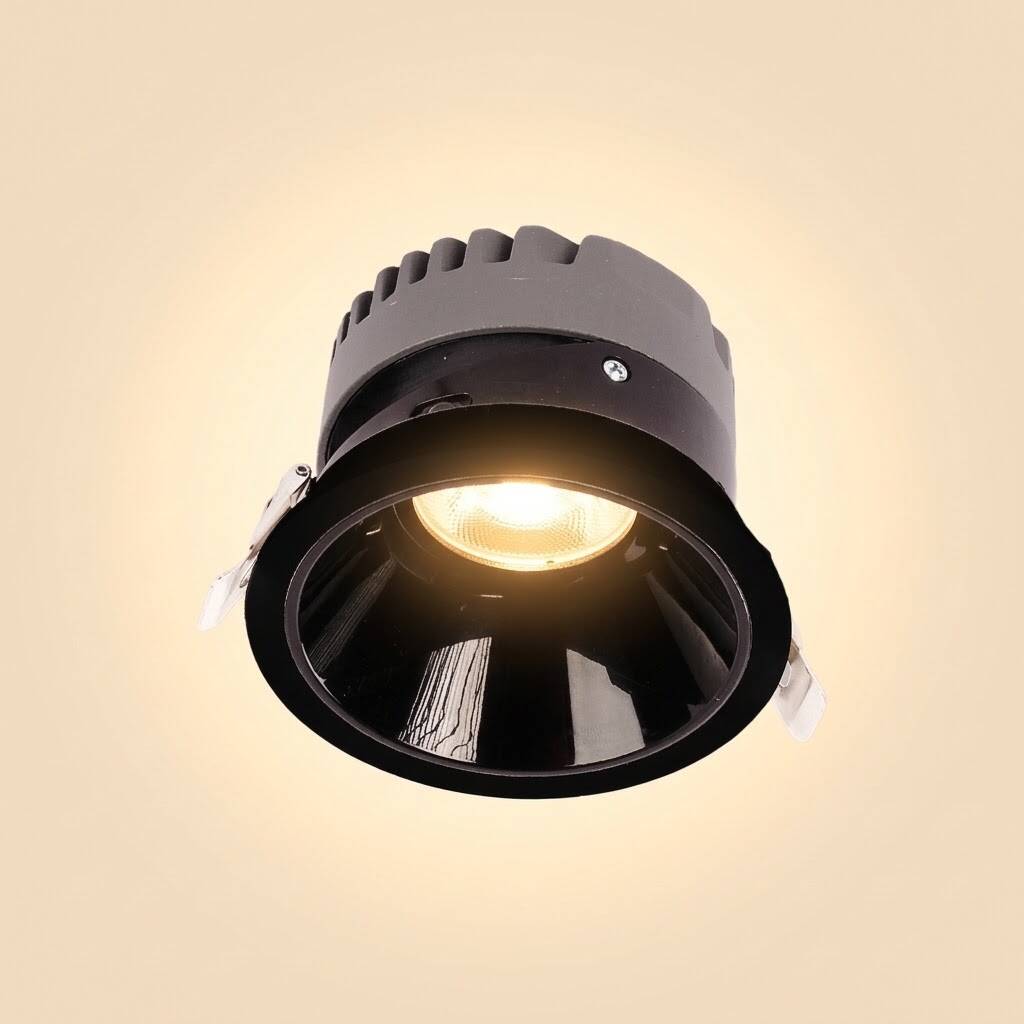 ACK 18W 3000K Günışığı 1530lm Kamaşma Önleyici (Dark Light) Sıva Altı Spot (Ø104 mm Siyah Kasa) AD10-02101 - 3