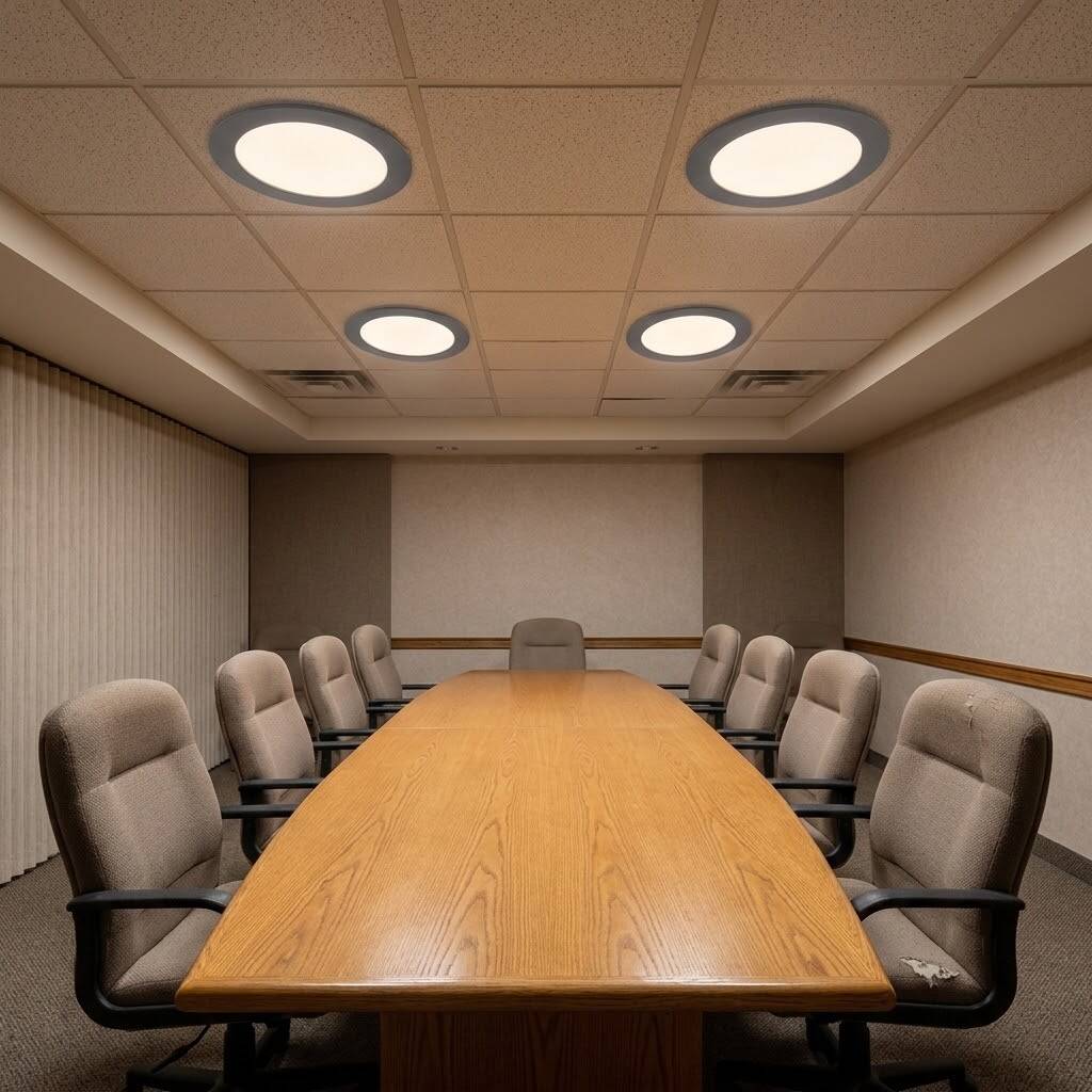 ACK 18W 3000K Günışığı 1620lm Sıva Altı Yuvarlak Led Panel (Ø225 mm Siyah Kasa) AP01-01801 - 2