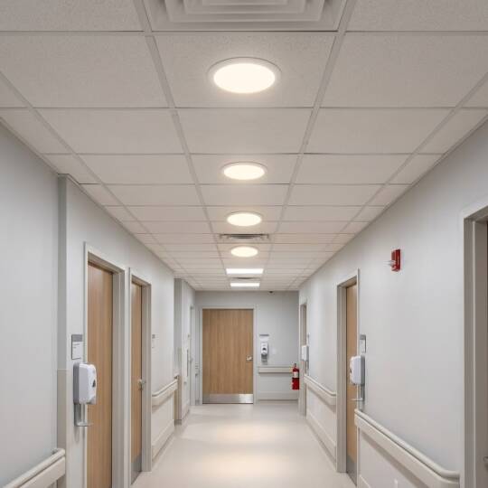ACK 18W 3000K Günışığı 1850lm Sıva Altı Çerçevesiz Led Panel (Ø120 mm Beyaz Kasa) AP10-01800 - 2