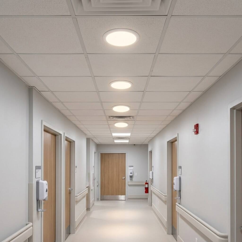 ACK 18W 3000K Günışığı 1850lm Sıva Altı Çerçevesiz Led Panel (Ø120 mm Beyaz Kasa) AP10-01800 - 2