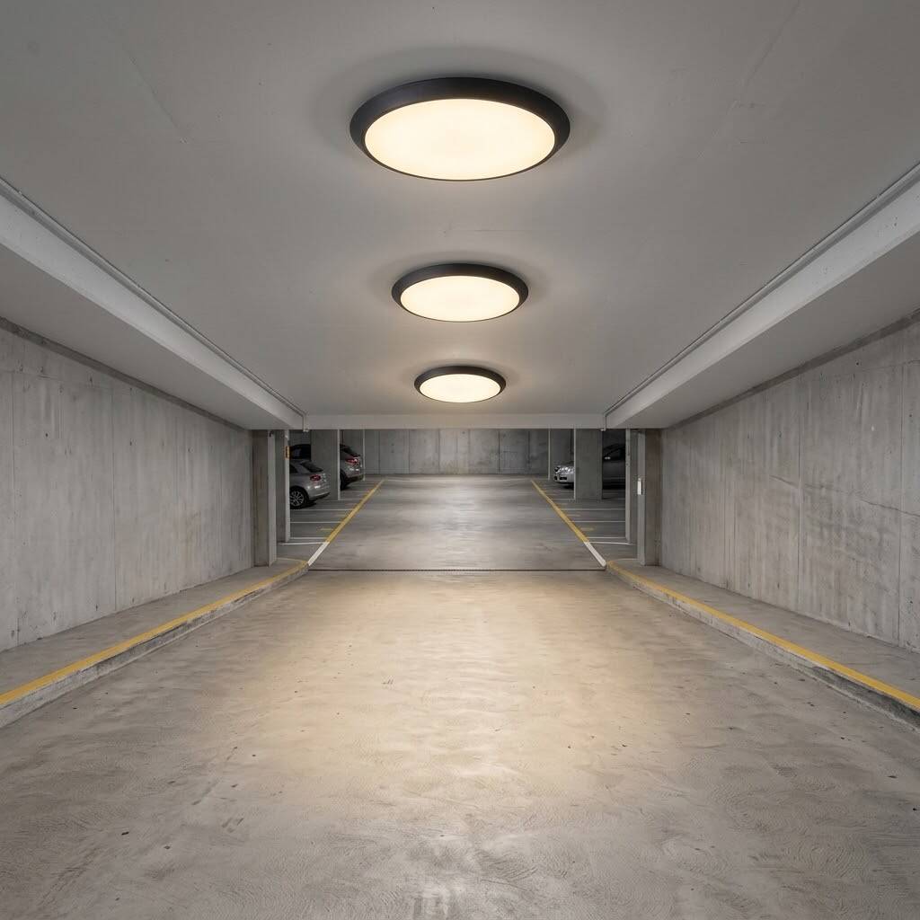 ACK 18W 3000K Günışığı Düz (Sensörsüz) LED Tavan Armatürü / Bulkhead (Siyah Kasa) AD02-00101 - 2